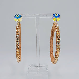 French post hoop earrings (Glitz Nude/Golden Shadow)