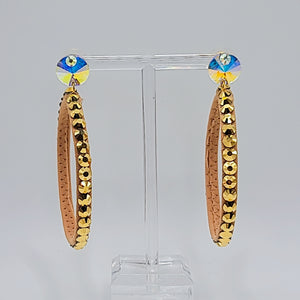 French post hoop earrings (Glitz Nude/Aurum)