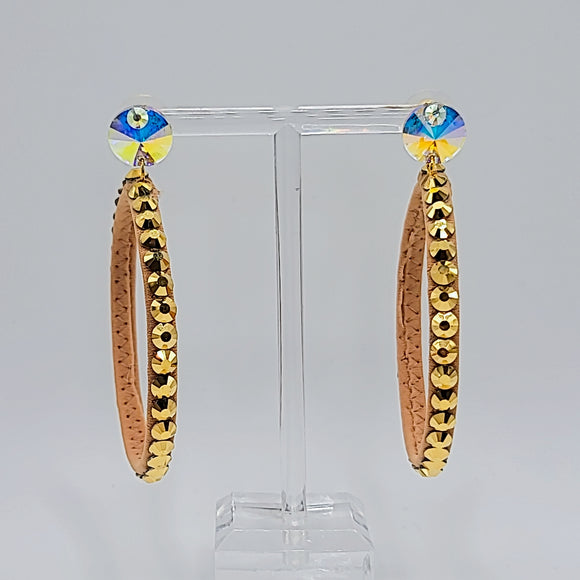 French post hoop earrings (Glitz Nude/Aurum)